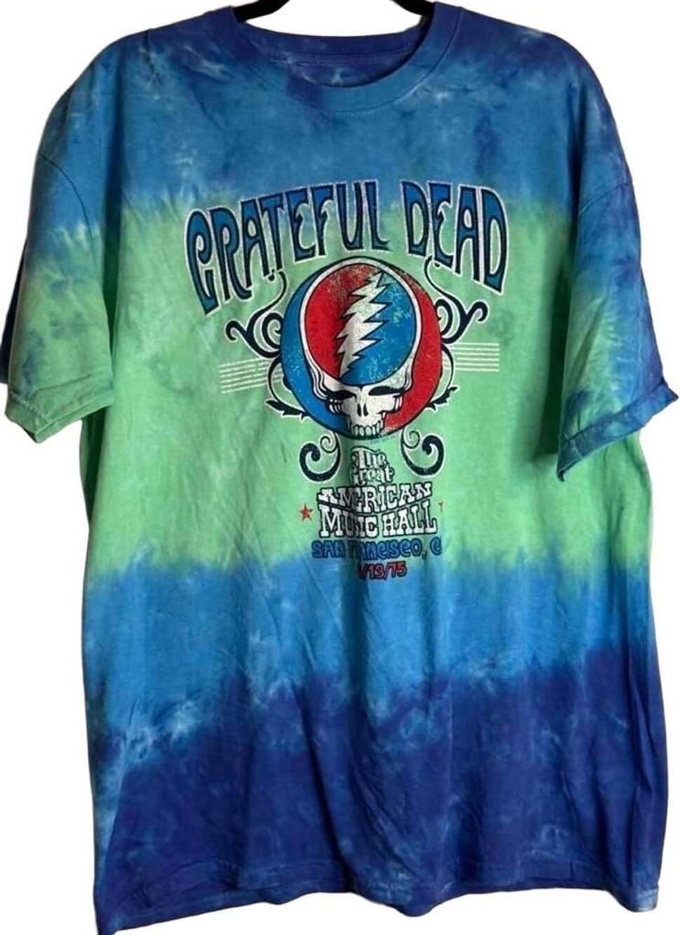 Liquid Blue Grateful Dead Graphic Tie-Dye Concert T-Shirt Size XL